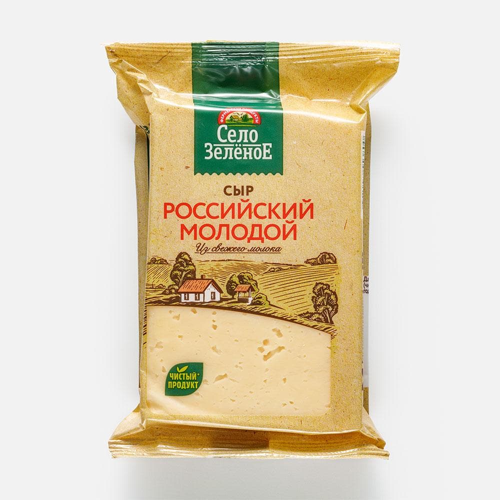 Российский сыр Село Зелёное, полутвёрдый, 50%