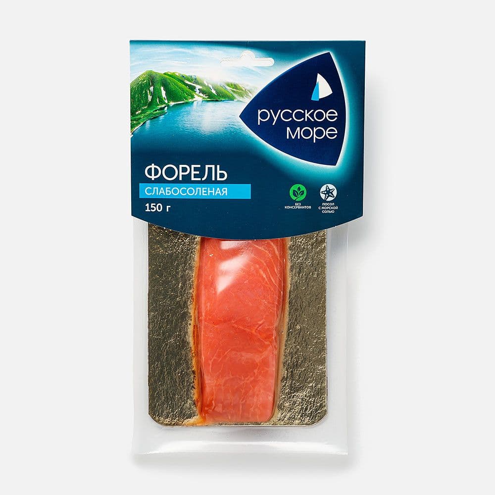 Филе радужной форели Русское море, слабосолёное  150 г