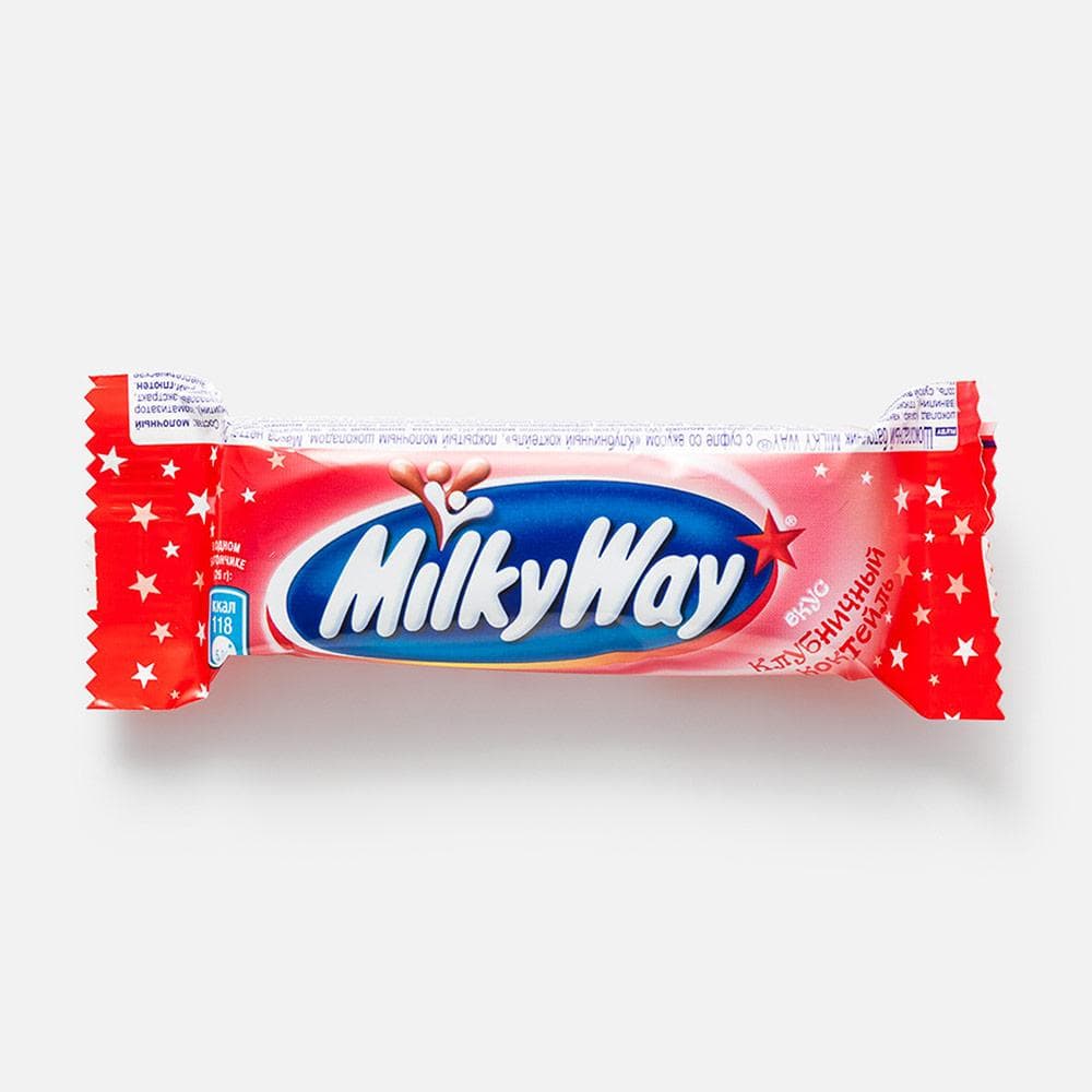 Шоколадный батончик Milky Way, клубничный коктейль  26 г